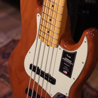 Fender American Professional II Jazz Bass V with Maple Fretboard 2020 - Present - Roasted Pine image 3