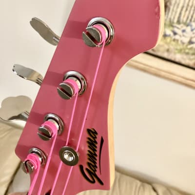 GAMMA j-21 ‘P’ bass 2016  - Two tone Coral and Fiesta pink image 7