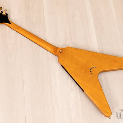 1978 Greco FV-900 Flying V Vintage Guitar Natural w/ Case, Japan Fujigen, Rocket Roll Sr image 12