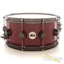 DW 6.5x14 Collectors Series Purpleheart Snare Drum-Black