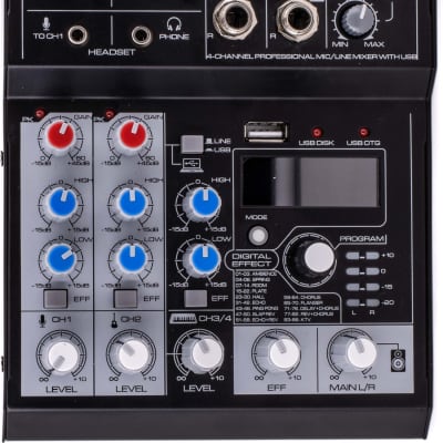 CAD MXU4-FX 4-Channel Mixer with USB Interface and Digital Effects image 1