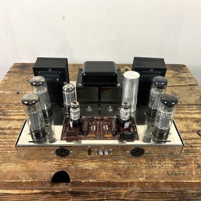 Dynakit ST-70 Stereo Power Amplifier 1963 - Chrome / Charcoal Brown  w/ Original Box image 10