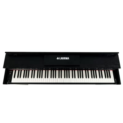 LAGRIMA 88 Weighted Action Key Electric Digital LCD Piano Keyboard w/Stand+3 Pedal Board Black image 3