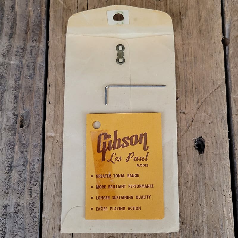 Gibson Les Paul Hang Tag Envelope Allen Wrench 1950s 1959 Reverb