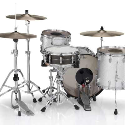 Pearl President Deluxe Silver Sparkle 3pc Kit Shell Pack +GigBags 20x14 12x8 14x14 Drums Authorized Dealer image 14