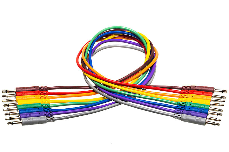 Hosa Unbalanced Patch Cables 3.5mm TS to Same 1ft image 1