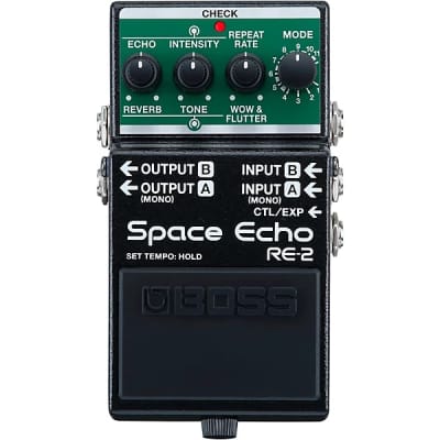 Boss BOSS RE-2 Space Echo Effects Pedal Black - Black & Green for sale