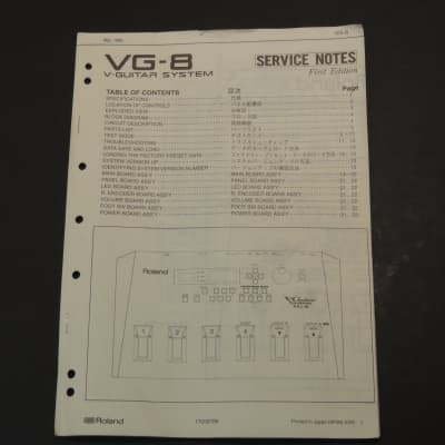 Roland VG-8 Service Manual [Three Wave Music]