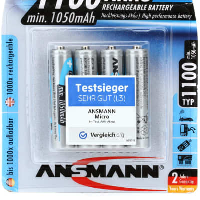 Ansmann AAA 1100mah Rechargeable Batteries (4-pack) (3-pack) Bundle