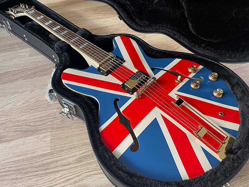 エピフォンシェラトンユニオンジャック Epiphone Limited Edition Union Jack Sheraton Outfit review