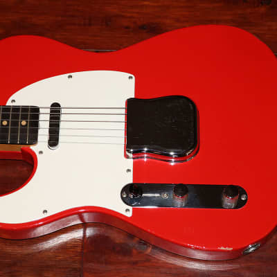1960 Fender Slab Board Telecaster Rare Duco Red Lefty image 6