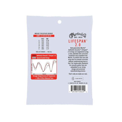 Martin Authentic Acoustic Guitar Strings - Lifespan 2.0 Treated image 2