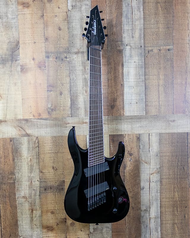 Jackson X Series Soloist SLAT8 Multi-Scale Black 8 String Guitar image 1