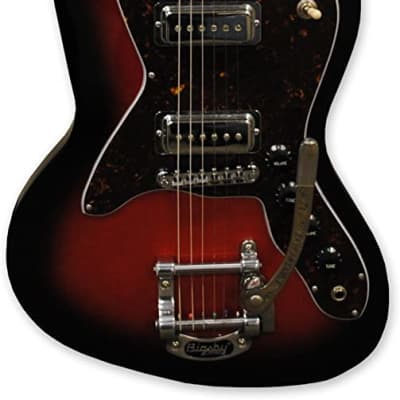 Silvertone 1478 Reissue Red Silver Flake Burst | Reverb