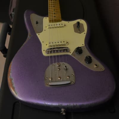American Fender Jaguar Relic Custom Purple Sparkle image 7