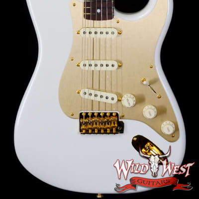 Fender Custom Shop Limited Edition 75th Anniversary Stratocaster 5A Birdseye Maple Neck Rosewood Fingerboard NOS Diamond White Pearl image 1