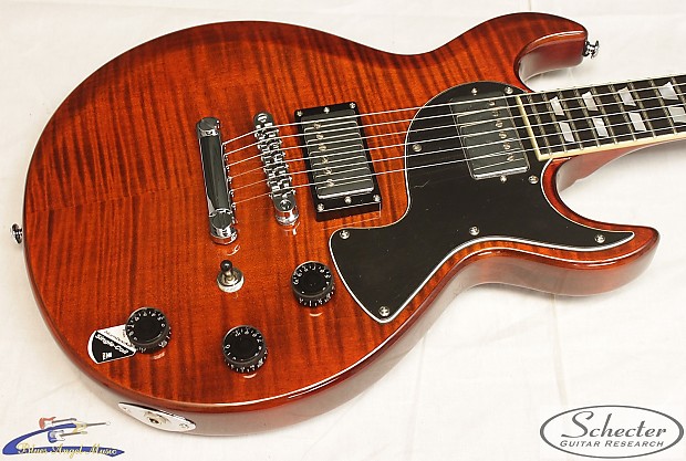 Schecter S 1 Custom Electric Guitar Flamed Maple Top Seymour Duncan Pickups 12136