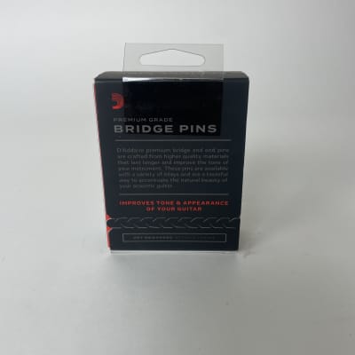 D'Addario PWPS3 Planet Waves Ebony Bridge Pins with End Pin Set 2000 - 2020 - Pearl Inlay image 2