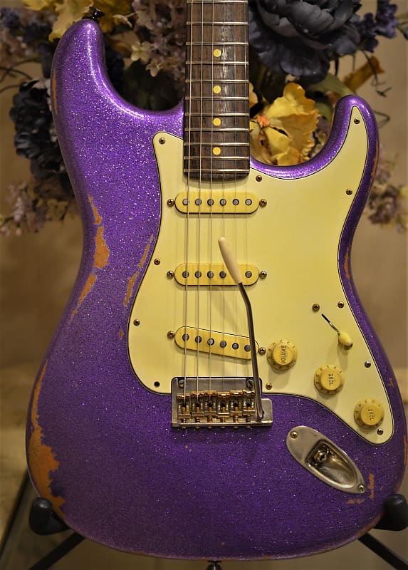 American Fender Stratocaster Custom Relic Purple Sparkle CS Fat 50's image 1