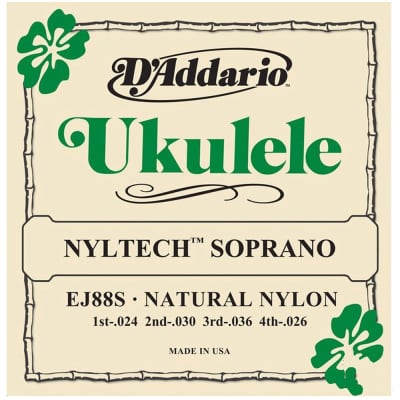 D'Addario EJ88S Nyltech Soprano Natural Nylon Ukulele Uke Strings image 1