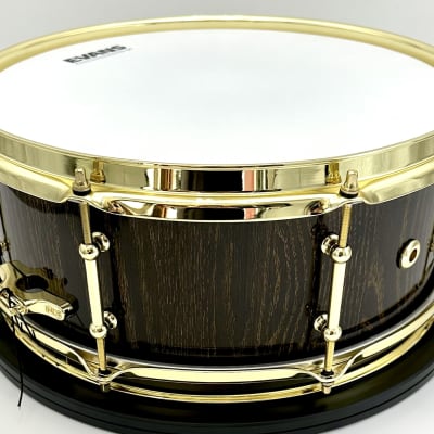 Kings Custom Drums Black & Gold Oak Stave Snare (5.75" x 14") 2024 - High Gloss Lacquer image 6