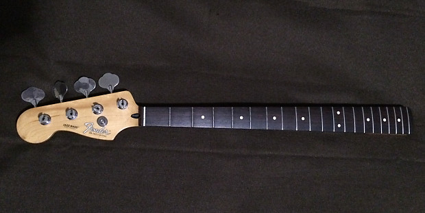 Left Handed Fender Jazz Bass Neck W/ Upgraded MIJ Tuners And New Frets  Installed