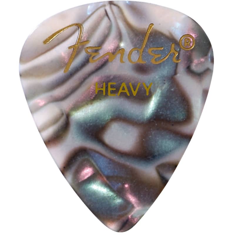 Fender 351 Shape Premier Celluloid Guitar Picks, Heavy, Abalone, 12-Pack image 1