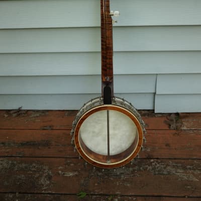 Wildwood Heirloom Open Back Banjo Tubaphone Tone ring Flamed Maple neck Engraved Inlays Old Time image 17