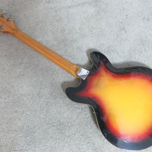 Vintage 1966 Vox Bobcat Guitar Sunburst Very Clean 3 Pick Ups Tremolo Wow image 9