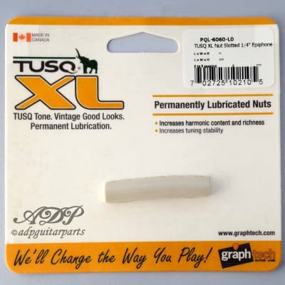 Graph Tech Tusq XL PQL-6060-L0 Epiphone Slotted NUT Lefty 43.8mm for sale