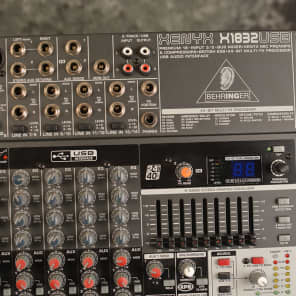 Behringer Xenyx X1832 USB Audio Mixer w Rackmount Kit Works Behringer Xenyx X1832 USB Audio Mixer w Rackmount Kit Works