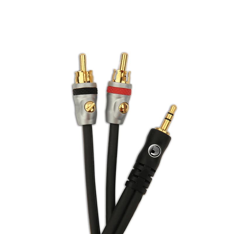 Planet Waves PW-MP-05 Dual RCA Male to Stereo 1/8" Mini TRS Cable - 5' image 1