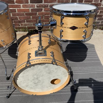 Craviotto drum set autographed 4 drums 20 12 14 + snare excellent HARD TO find ! image 3