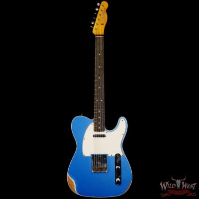 Fender Custom Shop 1962 Telecaster Custom Rosewood Slab Board Hand-Wound Pickups Relic Lake Placid Blue image 3