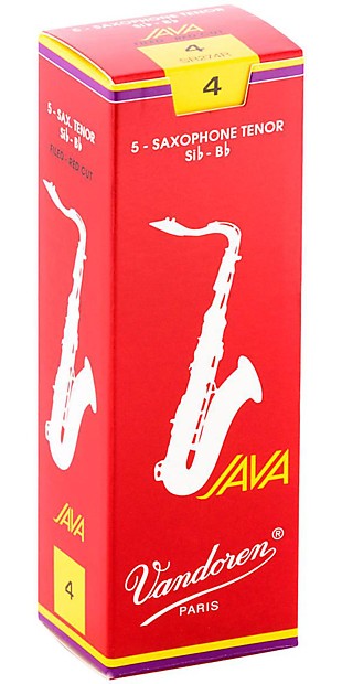 Vandoren SR274R Java Red Series Tenor Saxophone Reeds - Strength 4 (Box of 5) image 1