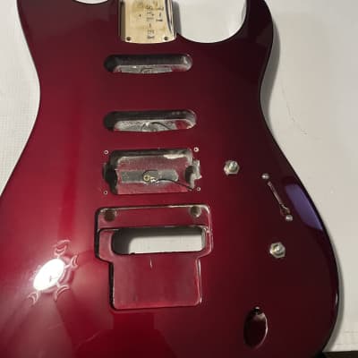 1990's Japan Jackson Professional Stealth Ex Candy Apple Red Guitar Body Floyd Ready image 8