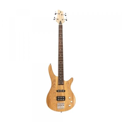 Stagg SBF-40 NAT Fusion Solid Ash Body Hard Maple Bolt-on Neck 4-String Electric Bass Guitar image 4
