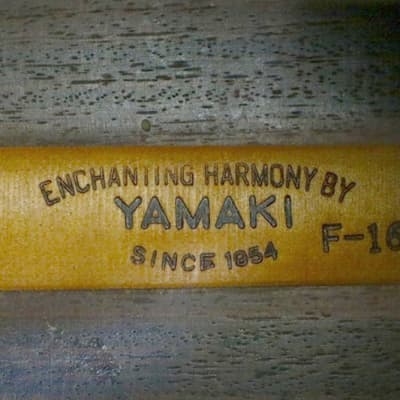 Rare Vintage YAMAKI 1970's Acoustic Guitar F-160 ALL Solid body Made in Japan image 7