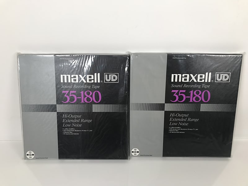 New Maxell UD 35-180 10.5 Metal Blank Reel to Reel Tape (Pair)