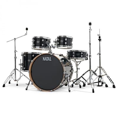 Natal Arcadia UFX Drum Kit with Hardware in Black Sparkle for sale