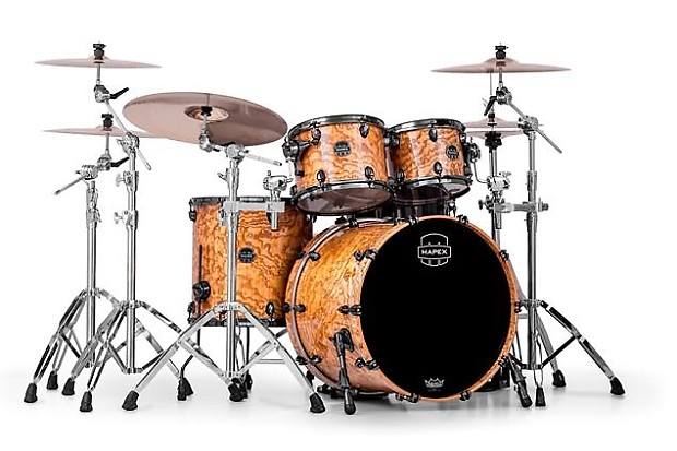 STORE DEMO Mapex Saturn V MH Exotic Rock 4-Piece Shell Pack - Natural Ash Burl - Free Shipping! image 1