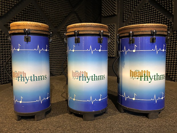 Complete Set of REMO HealthRHYTHMS Tubano Drums 10 12 14