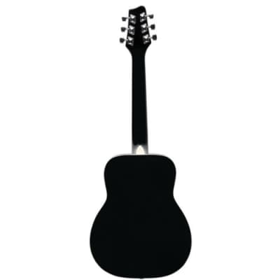 Stagg SA20D 1/2 Bk Dreadnought 1/2 Size Basswood Top Nato Neck 6-String Acoustic Guitar image 2