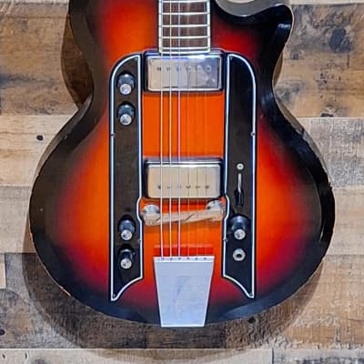 1960 Airline Town And Country W/ Original Hardshell Case - Red Burst - for sale