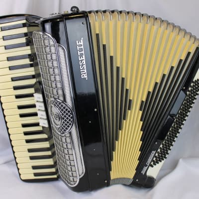 4330 - Black Russette Dual Chamber Piano Accordion LM 41 120 image 1