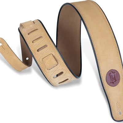 Levy's MSS3-TAN Suede Leather Guitar Strap, Tan image 1