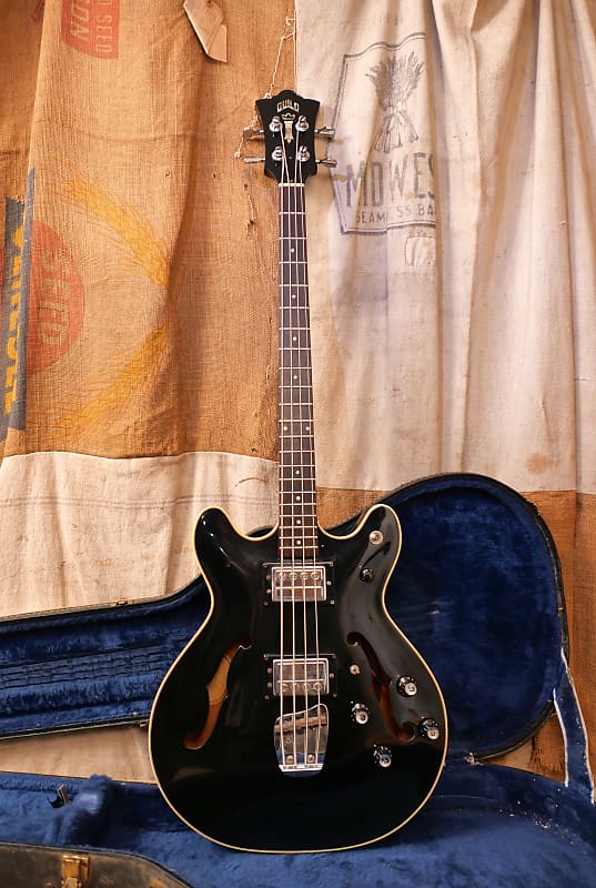 Guild Starfire II Bass Guitar 1973 - Black image 1