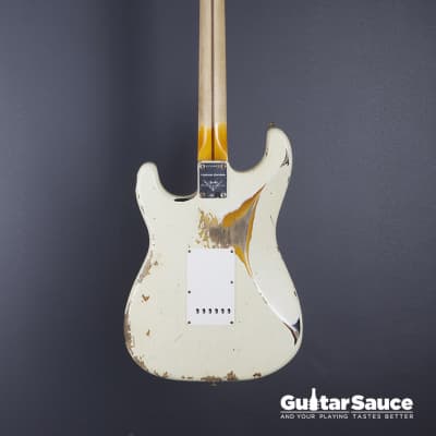 Fender Custom Shop 56 Stratocaster Heavy Relic Aged India Ivory Over 2 Tone Sunburst 2022 Used (cod.1378UG) image 10