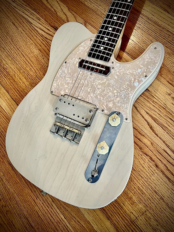 Waterslide Guitars T-Style Coodercaster PLEK'd White Blonde w/Lollar Supro Lap Steel+Charlie Christian Pickups image 1