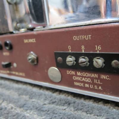 Vintage McGohan WA-330-A Mono Tube Amp, 1950s, USA, Original Vintage USA tubes, Does work but will need restortion, Nice, Built, Beauty 1950s - Maroon Chrome image 7